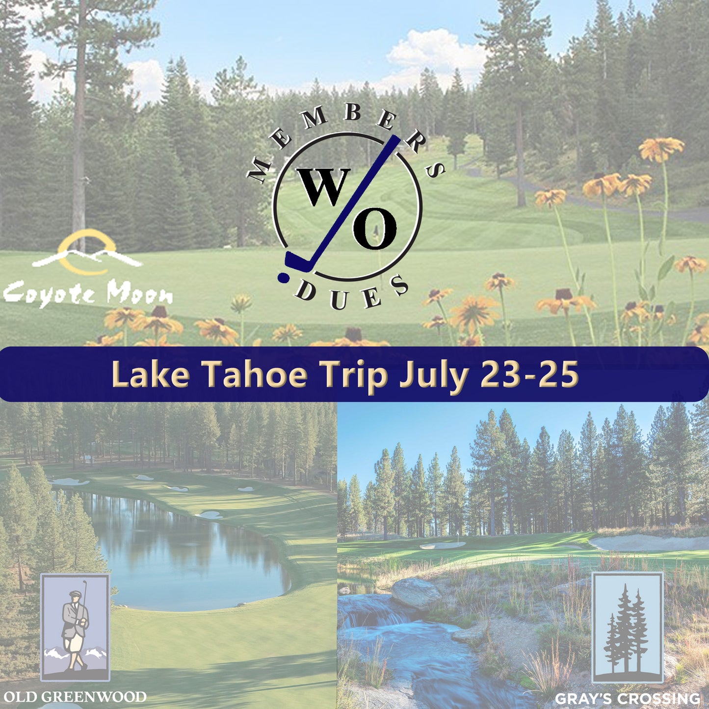 Remaining Deposit Payment- Members Only Travel & Play Trip Lake Tahoe-Truckee