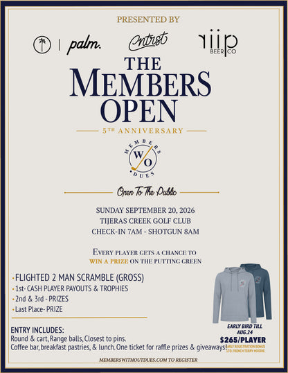 Members Open 2-Man Scramble Event @ Tijeras Creek September 20th