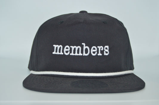 Members Black Rope Hat