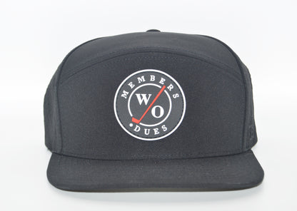 New Members Performance Rubber Label Lid Black Hat