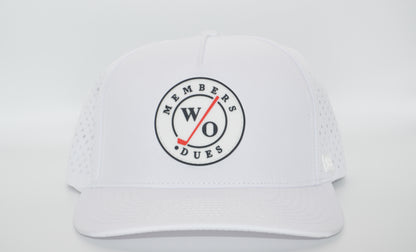 New Members Performance Rubber Label Lid Dues White Hat