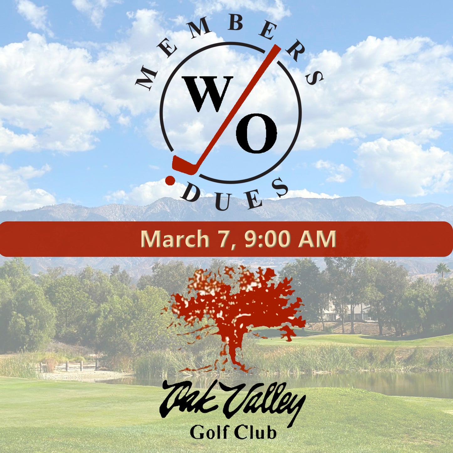 Members & Open to Public Individual Stroke Play Oak Valley Golf Course