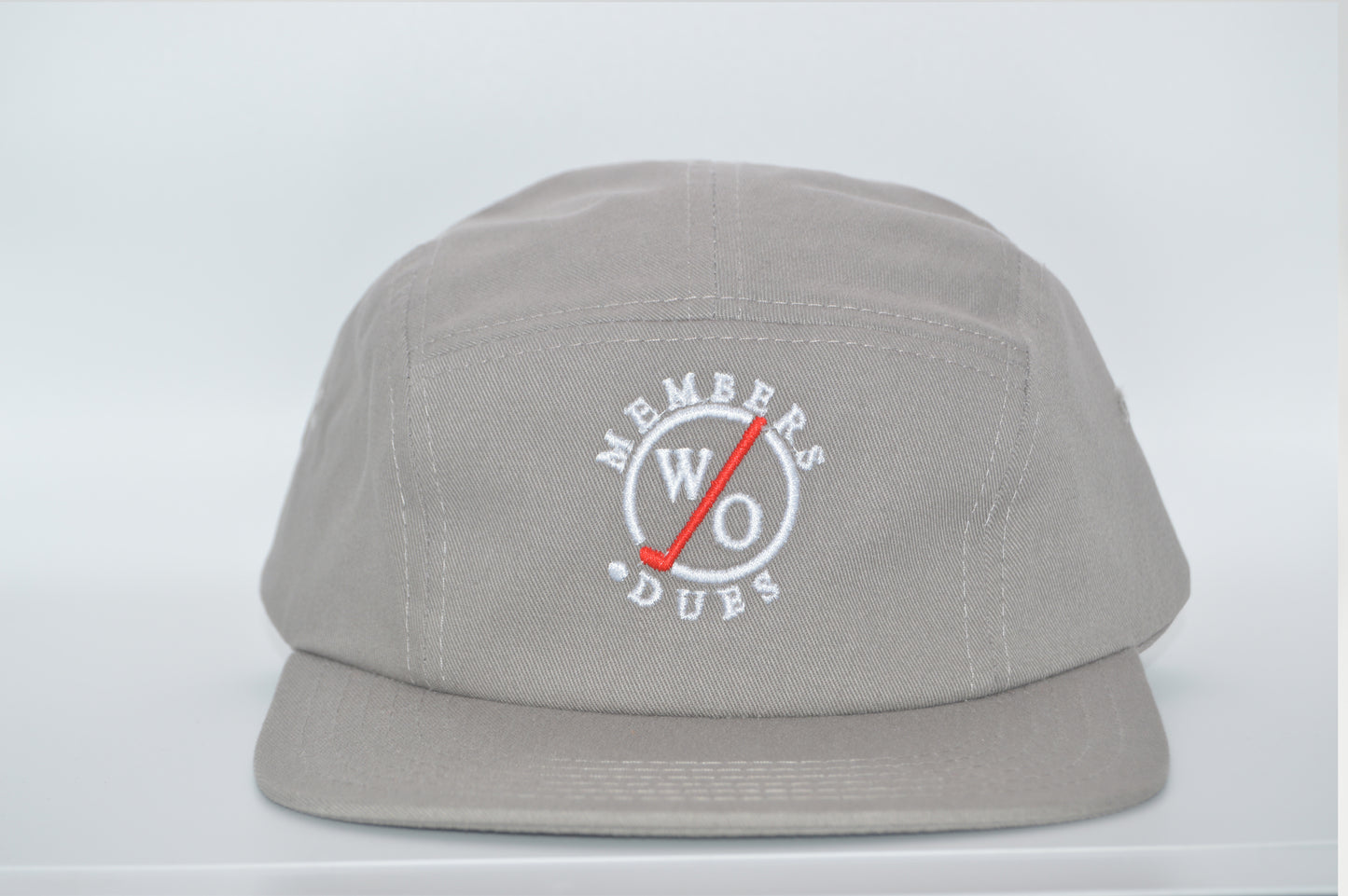 Members W/O Dues 5 Panel Gray Hat