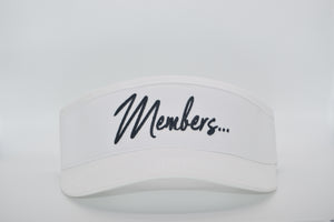 Members W/O Dues Members Logo White Visor